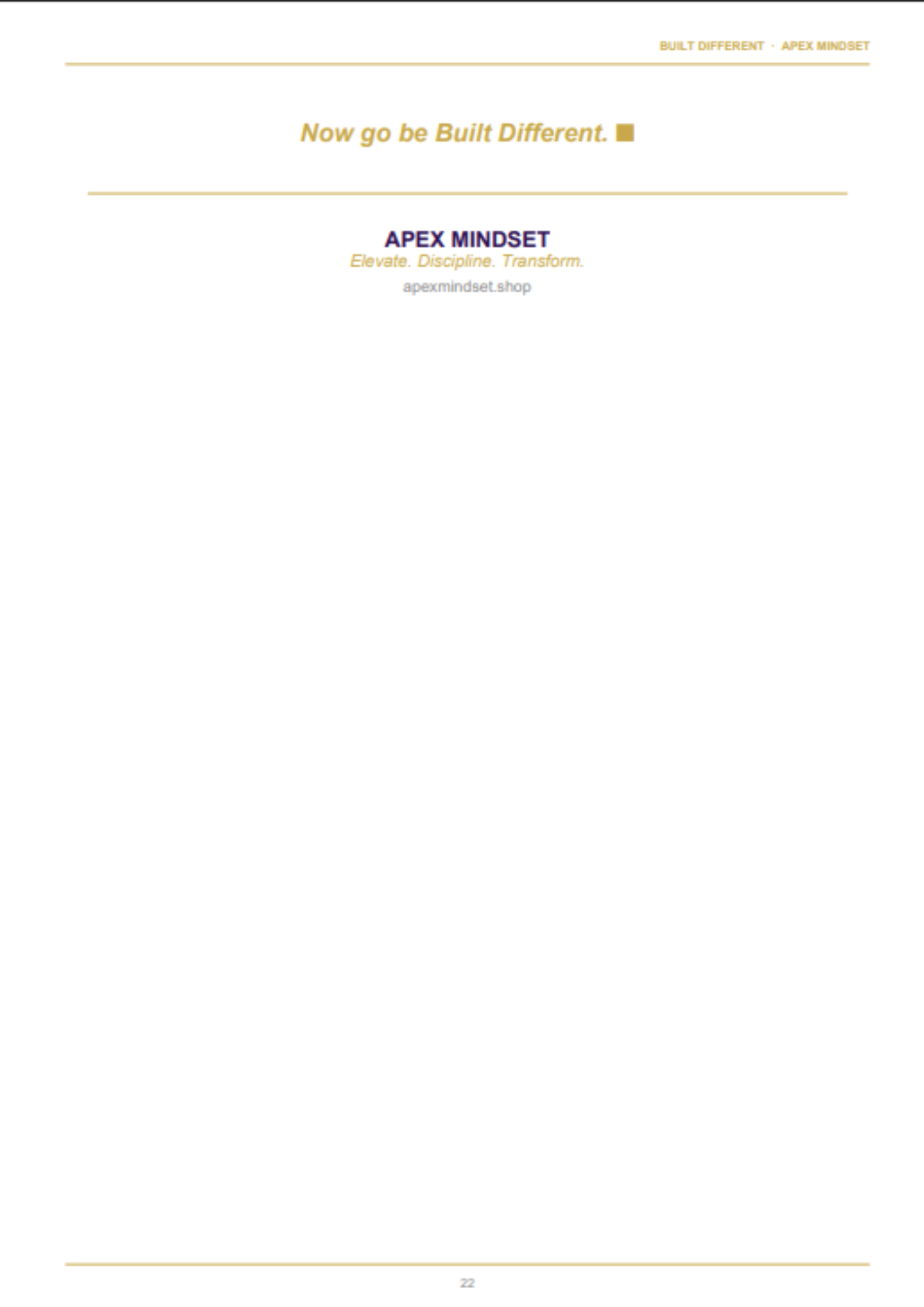 The Apex Mentality e-book ,,Built Different"