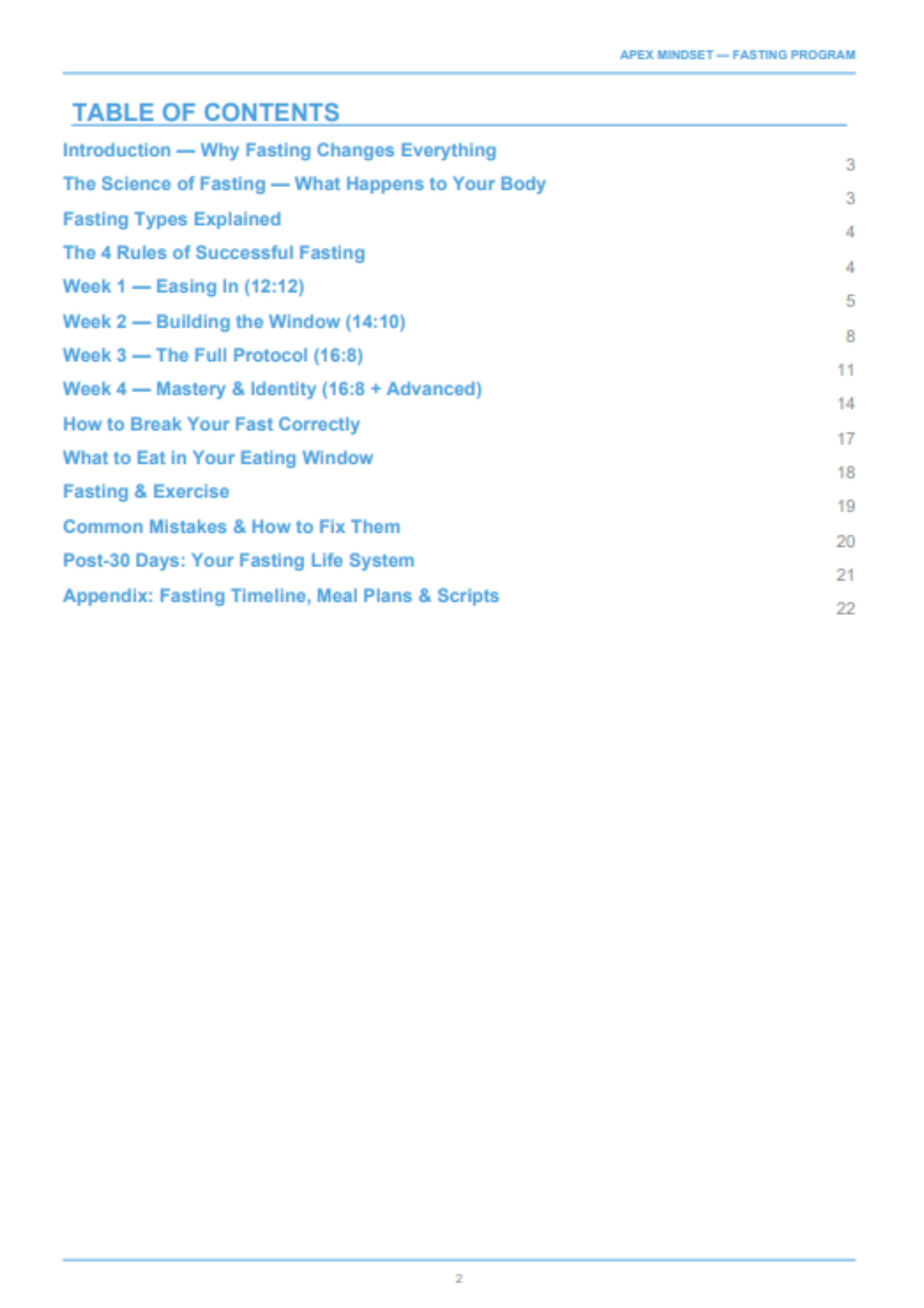 The Apex Protocol: The Fasting Program